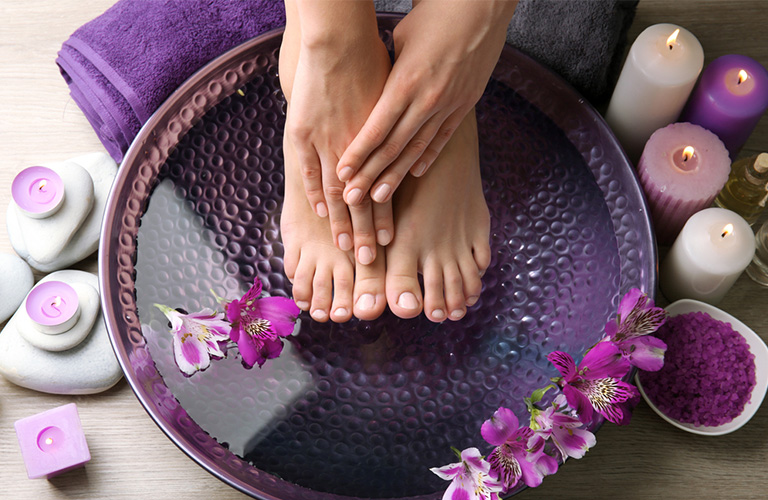 Pamper your hands and feet during winters.