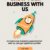 Green and Beige Illustration Grow Your Business With Us Flyer