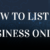 how to list my business