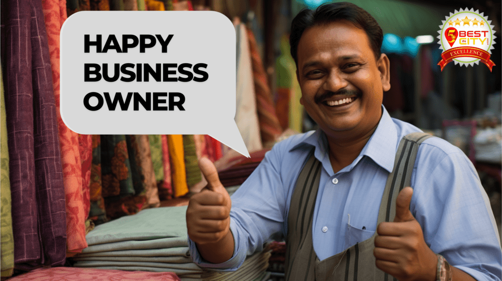 Happy business customer