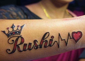 Rushi Name Tattoo On Neck Done By  AJ Tattoo Studio  Facebook