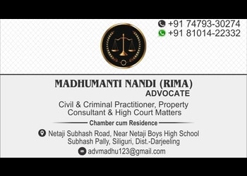 Advocate-Madhumanti-Nandi-Professional-Services-Corporate-lawyers-Siliguri-West-Bengal-1