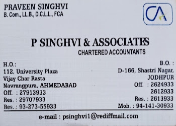 P-singhvi-associates-Chartered-accountants-Shastri-nagar-jodhpur-Rajasthan-1