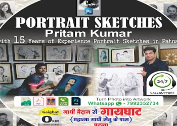 Portrait-sketches-patna-pritam-kumar-art-gallery-Art-galleries-Patna-Bihar-1