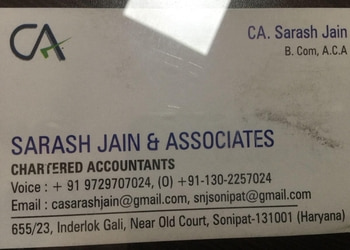 Sarash-jain-associates-Chartered-accountants-Sonipat-Haryana-2