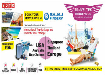 Traveltek-holidays-pvt-ltd-Travel-agents-Sector-6-bhilai-Chhattisgarh-1